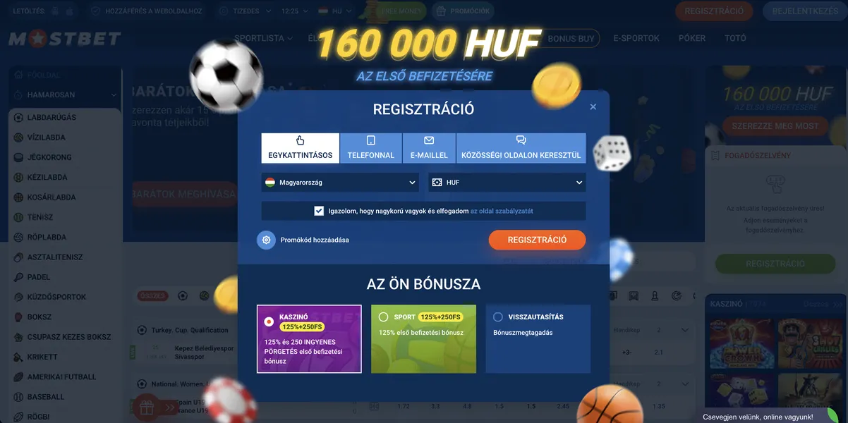 Mostbet regisztráció és belépés